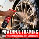 Wheel and Tire Cleaner Spray, Car Cleaning Supplies for Brake Dust, Grime & Rust Removal, Car Wash Wheel and Rim Cleaner for Alloy, Metal & Rubber, Quick Dry, No Residue