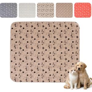 Puppy Pee Pads with Pheromones,Forever Pad,Washable Pee Pads for Dogs,Reusable Dog Pee Pads,Waterproof and Leak-Proof,Non-Slip Base Training Pad Suitable for Home(Brown Puppies,XS:11.8*11.8in)
