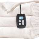 Electric Heated Blanket Full Size 72"x84", Dual-Sided Soft Flannel & Sherpa, LCD Display 10 Heat Settings with 1-12H Timer & Overnight Safe, Bed & Couch, Machine Washable, White