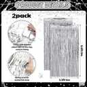 Prom Decorations 2026: Prom 2026 Banners Foil Fringe Backdrop Curtains Black and Silver Prom Send Off Decorations 2026 with Porch Sign for Door Home Photo Props Graduation Party Supplies