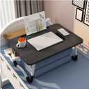 Portable Laptop Desk Folding Bed Table Lap Tray for Sofa * Bed Adjustable Standing Desk with Large Drawer Perfect for Home Office and Balcony Use..Black-Large Drawer