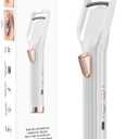 Heated Eyelash Curler Premium PRO - Fast Heat up in 8s - 24 Hours Long Lasting - Rechargeable Electric Eyelash Curler with Type-C, Innovative L Silicone, 2 Heat Modes, Anti-Burn Eyelid, White-DD