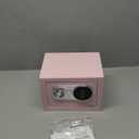 Goldenkey Small Safe Box for Money, Digital Home Safe Box with Keys&Code for Cash and Coin, Mini Safes for Kids, Personal Items for Hotel, 6.69"D x 9.05"W x 6.69"H, 0.236 Cu.Ft. (Pink)