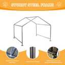 Dog Shade Shelter Outdoor Tent for Large Medium Dogs, Outside Doghouse Sun Rain Canopy Dog House with Waterproof Roof Ground Nails for Cats Pigs Livestock 4'x4'x3.3'