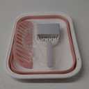 Open Top Cat Litter Box, Large Foldable Cat Potty Height-Adjustable Sides Anti-Splash, Open Air Kitty Litter Pan No Smell, Cat Toilet Easy Clean with Cat Litter Scoop (Pink)