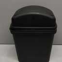 1-Pack 2 Gallon Plastic Small Swing Garbage Bin, Swing Lid Trash Bins, Black
