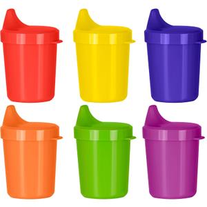 Toddler Sippy Cups - Set of 6 Spill Proof Drinking Cups for Toddlers, 5 Ounce Each - With Lids, Dishwasher Safe, BPA Free