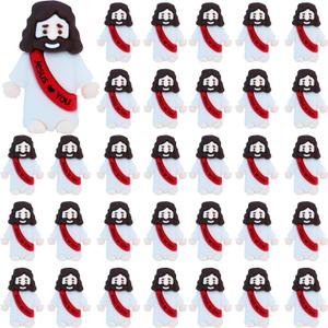 2 x ILHSTY 32 Pcs Little Jesus Figures  Mini Rubber Jesus Toys Jesus Love You for Easter Egg Fillers Egg Hunts Religious Party Favors Gifts Hide and Seek Baptism Gifts Sunday School (Red) 2 x ILHSTY 32 Pcs Little Jesus Figures  Mini Rubber Jesus Toys Jesus Love You for Easter Egg Fillers Egg Hunts Religious Party Favors Gifts Hide and Seek Baptism Gifts Sunday School (Red)