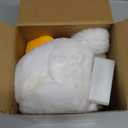 Hopearl Easter LED Plush Duck Light up Stuffed Duckling Farm Animal Floppy Night Lights Glow in The Dark Birthday Gifts for Kids Toddler Girls, White, 12''