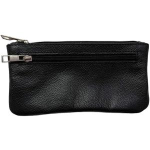 Vintage Leather Pencil Case Pouch, Pen Pouch for Work and University, for Men and Women Elegant & Practical Brown Leather Pencil Cases for Adults Perfect for Office (Black)