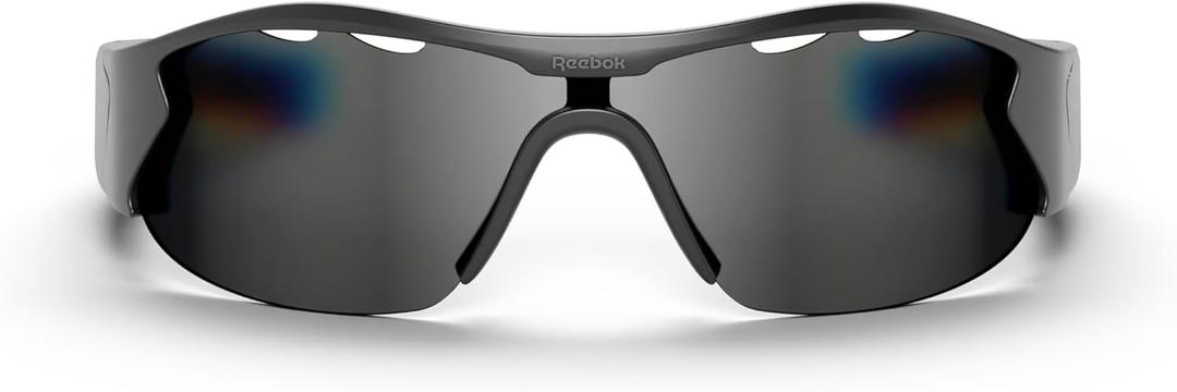 Reebok Octane Smart Audio Sunglasses Powered by Lucyd | Silver Mirror Polarized Lens | HiFi Bluetooth Active Eyewear