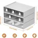 Marbrasse Desk Organizer with 6 Drawers, 3 Tier Stackable Storage Drawers Plastic Makeup Storage, Office Organizers and Storage, Desk Storage Box for Office, School, Home