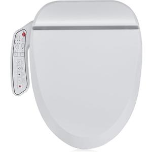 ZMJH ZMA102 Bidet Toilet Seat, Unlimited Warm Water, Vortex Wash, Electronic Heated, Warm Air Dryer, Rear and Front Wash, LED Light, Need Electricity, White, (Elongated)