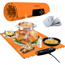 BREETEE Electric Food Warming Mat – Silicone Heating Mat for Food with 9 Temp Levels – Portable Roll Up Warming Mat for Food – Versatile Warming Tray for Buffet, Parties, Home, RV Kitchen