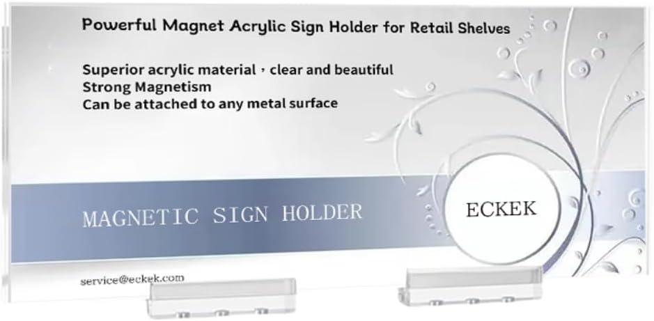 Magnetic Sign Holder Grip Holder (Acrylic Base 500*200mm/19.69*7.87inches)