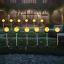 Battery Powered Garden Sports Ball Theme Party Stake Lights Baseball LED Landscape Path Lights Indoor/Outdoor Christmas Festival Home Patio Decoration Lamps