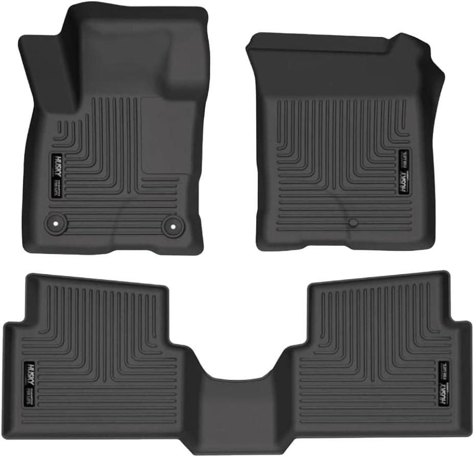 Husky Liners Weatherbeater Floor Mats | Fits 2022-2025 Ford Maverick (EcoBoost Gas Model Only) | Front & 2nd Row, 3-pc Black - 95051