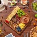 Acacia Wood Cake Stand with Lid-Cake Holder with Dome, 2-in-1 Dessert Table Display Set & Charcuterie Board with Lid,Square Cake Stand for Party,Fruit Tray,Cheese,Veggie,Large Cake Dome Cover
