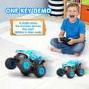 DYODYORC Remote Control Car, 2.4Ghz All Terrain Shark Monster Truck Toys, RC Truck with Music, 3 Lighting Effects, 360 Stunt Capable, 2 Batteries Ready to Run, Toy Gifts for Boys and Girls (Blue)