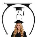 6 x Graduation Cap Headband Insert, Grad Cap Headband Holder - Secures Your Graduation Caps & Keeps Hairstyle, Hat Accessories for Graduates, Students, Women