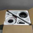 52 inch Modern Ceiling Fans with Lights APP/Remote Control, Low Profile Reversible 6 Speeds Ceiling Fan Light for Indoor/Outdoor Patio Bedroom Living Room,Black