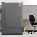 Quartet Workstation Privacy Screen, 36" x 48", For Cubicle or Office, Adjustable Height, Sliding, Sturdy Aluminum Frame, Includes Attachable Whiteboard (WPS1000)