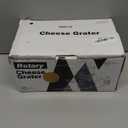 Cambom Rotary Cheese Grater Hand Crank Cheese Shredder for Fresh Cheese, Vegetable, Nuts,Non-slip Suction Base, Free Cleaning Brush Three Blades, Black