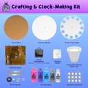 PURPLE LADYBUG Paint Pouring Kit for Ages 6+ - Washable Non-Toxic Painting Kit for Kids with Gloves & Table Cover for Easier Cleanup, Art and Crafts for Kids Ages 8-12, Crafts for Girls 8-12