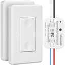 DEWENWILS 3 Way Wireless Light Switch and Receiver Kit, Remote Control for Ceiling Lights, Fans, Lamps, No in-Wall Wiring, No WiFi Needed, Wireless Panel Switch,100Ft RF Range - Amazon.com