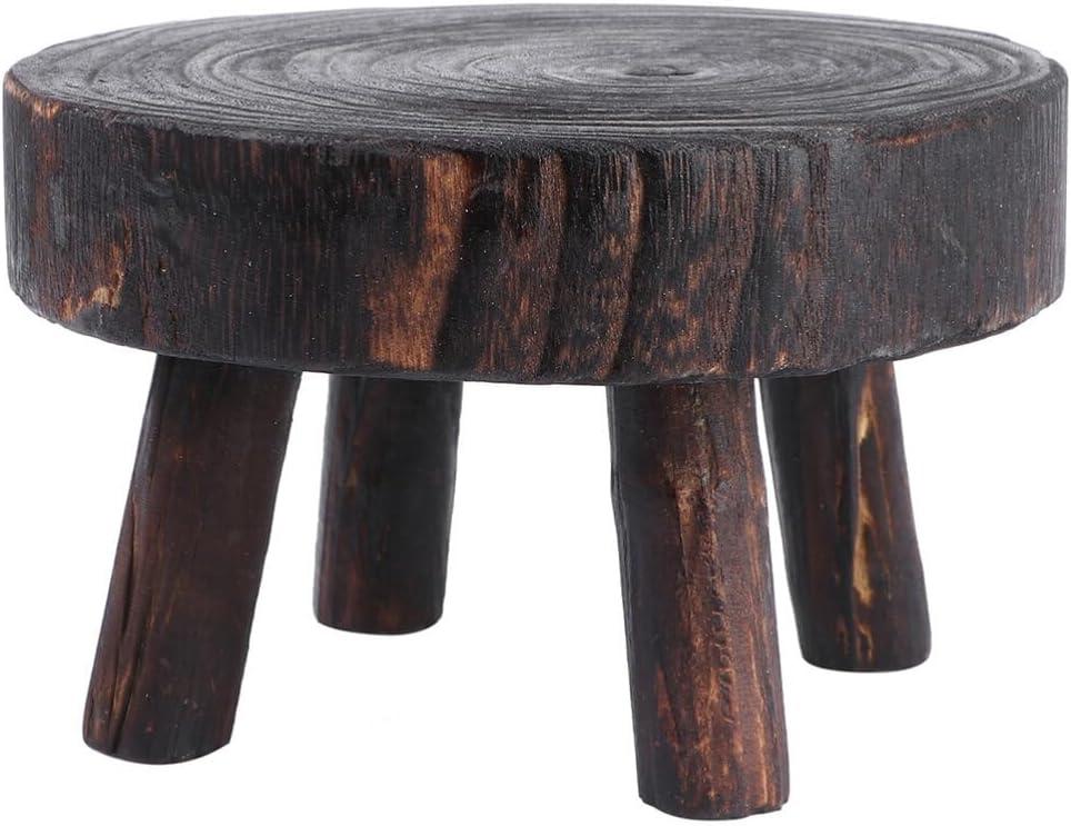 Cabilock Vintage Wood Plant Stand Tree Stump Stool Flower Pot Holder Potted Plant Stand Floor Flower Pot Rack for Balcony Hallway Garden