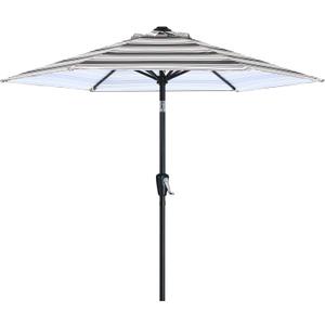 ABCCANOPY 7.5FT Outdoor Patio Umbrella, UV Protection Table Umbrella w/Crank for Easy Set Up, Suitable for Garden, Lawn, Deck & Backyard (Navy Black Stripe) (7.5FT, Navy Black Stripe)