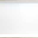 Spsyrine White Decorative Serving Tray with Handles, Elegant Plastic Coffee Table Tray for Ottoman, Living Room, Home Decor