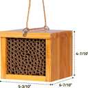 Mason Bee House - Wax Coated Bee Hotel for the Garden, Natural Handmade Wooden Insect Hotel, Mason Bee Home for Outdoors, Attracts Peaceful Bee Pollinators to Your Garden