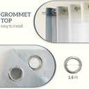 Set of 2 Chiffon Ombre Sheer Curtains, Gradient Window Curtain Panels Drapes, Grommet Top Semi Sheer, Voile Window Treatment for Girls Bedroom, Living Room, Patio Door, 52 x 63 in, Blue-Grey