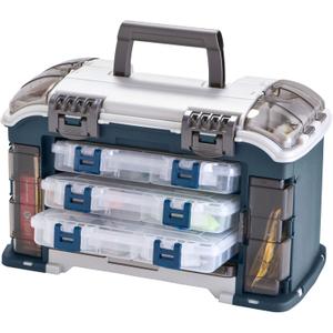 Plano Angled Tackle System with Three 3560 Stowaway Boxes, Fishing Tackle Storage, Premium Tackle Storage