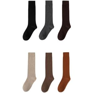 Socks for Calf Spring and Autumn Warmth Medium Tube Cotton High Women