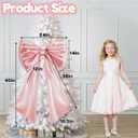 Large Pink Bow for Coquette Room Decor, 40x24 In Satin Ribbon Tie Coquette Birthday Decorations, Giant Pastel Pink Hanging Wall Decor for Ballerina Girl Just Want to Be One (Internal Stability Layer)