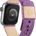 Recoppa Fabric Cloth Bands Compatible with Apple Watch 49mm 46mm 45mm 44mm 42mm 38mm 40mm 41mm, Canvas Strap with Soft Genuine Leather Lining for Apple iWatch Series 11/10/9/8/7/6/5/4/3/2/1/SE/Ultra