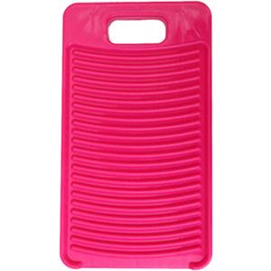 MAOYE Plastic Mini Washboard Washing Board for Kids Shirts Clean Laundry Lime washboard for laundry (Pink)