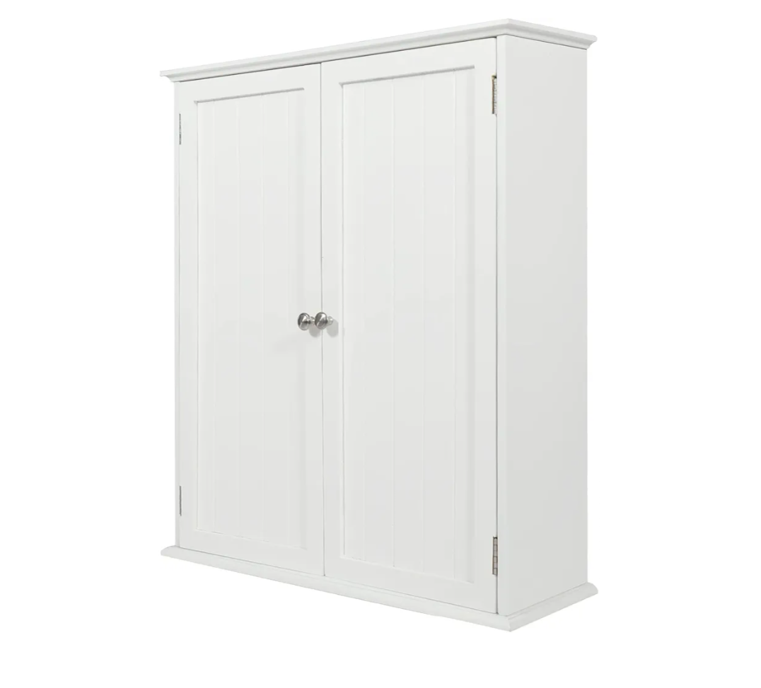 Wall Mount Bathroom Storage Cabinet, White Bathroom Cabinet with Doors and Adjustable Shelves, Wall Cabinet for Bathroom Above Toilet, Medicine Cabinet Wall Mounted, 7.9"D x 23.6"W x 27.6"H