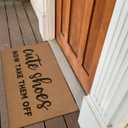 Cute Shoes Take Them Off Door MatsCute Funny Welcome Decoration Door Mat for Home Outside Entryway, Rustic Botanical Artificial Coir Doormat Rugs for Patio Entry Kitchen Decor, 17x30 Inch