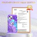 Hocase for iPhone 15 Plus Case, Heavy Duty Shockproof Protection Soft Silicone Rubber Bumper+Hard Plastic Hybrid Protective Case for iPhone 15 Plus 6.7" 2023 - When Purple Meets Blue