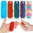 Little Ouchies Pain Fidget, Luminous Pain Stim Fidget Toys for Stress Relief & Focus, Durable Spiky Grippie Stim Keychain Classroom, Portable Novelty Gifts for Adults Teens Office Workers stress(5pcs) (Medium, Red Gold, Candy Color, Red Blue, Blue Green, Luminous Blue)