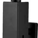 BATHSIR Matte Black Soap Dispenser, Refillable Shower Soap Dispenser Wall Mounted, Stainless Steel Clear Hand Soap Dispenser with Pump for Bathroom Kitchen Sink Dish (Square 200ML)