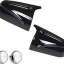 Side View Mirror Cover Replacement Compatible with Model 3 2017-2021 Exterior Sport Door Side Rearview Mirror Caps Decoration Glossy Black