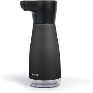 AIKE Magnetic Charging Waterproof Automatic Soap Dispenser for Liquid Soap Anti-Fingerprint Black Coating 14fl.oz., Model AK1337