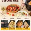 Katbite Air Fryer Liners Disposable - 8 inch Square Non-Stick Airfryer Paper Liners, Unbleached Parchment Paper for 5 to 8 Qt Basket, Frying, Baking, Cooking, Roasting, Easy Cleanup, 130pcs