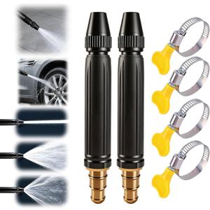 2Pcs Home High-Pressure Car Wash Water Gun with Booster Nozzle, Adjustable Spray Patterns, 2026 New Multi Function Lawn & Garden Watering Sprayer for Watering Plants and Vegetables, and Car Washing