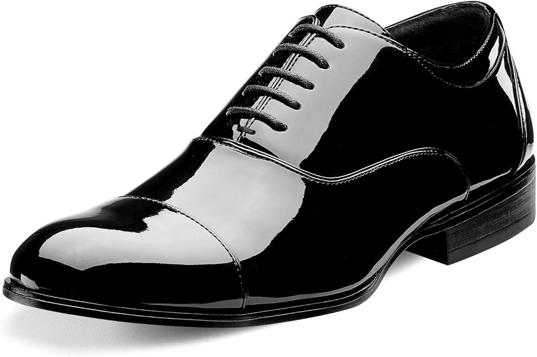 Stacy Adams Gala Cap Toe Oxford Black Patent 8 D (M)