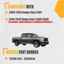 GSPSCN Tailgate Bedstep Rear Bed Step Replacement for 2018-2009 Dodge Ram 1500, Ram 2500/3500 (Excludes Dual Exhaust & EcoDiesel Models), Folding Truck Step Retractable Bumper Tailgate Step #75306-01A